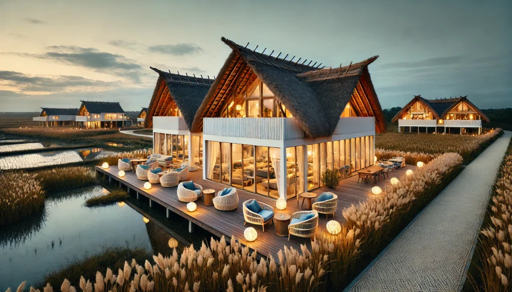 Présentation de l’Hôtel – Hôtel design en bois avec terrasse panoramique