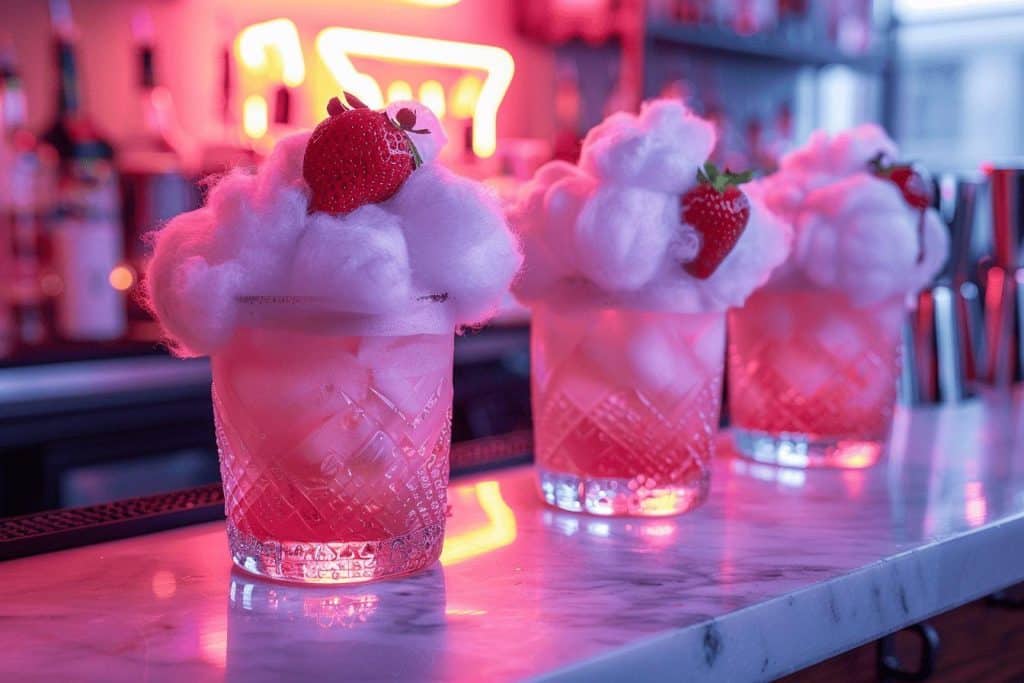 Cocktail barbapapa limonade fraise