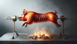 cochon de lait a la broche