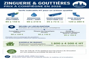 Gouttières à Compiègne : entretien et prix de réparation 2026